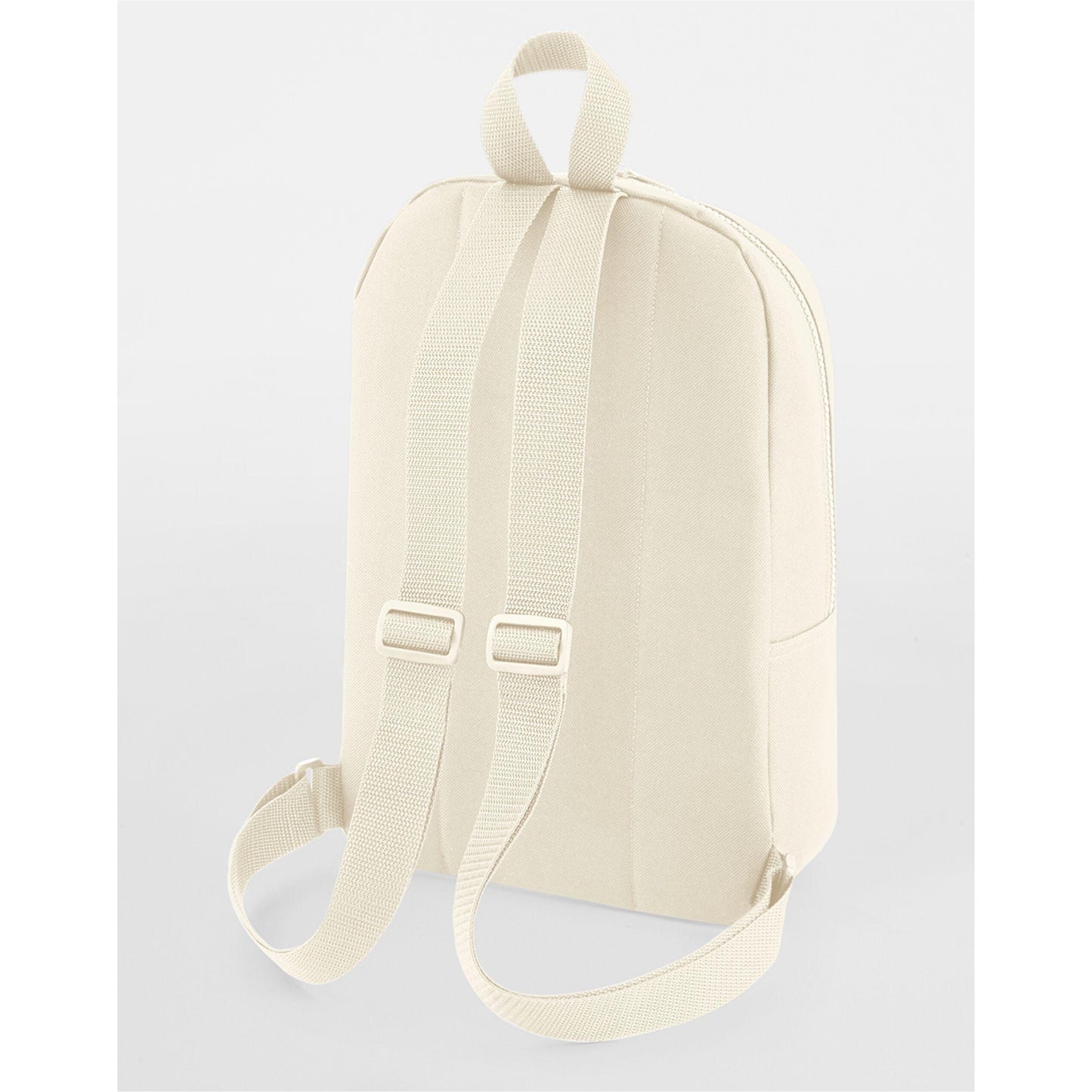 Natural - Side - Bagbase Mini Essential Backpack-Rucksack Bag