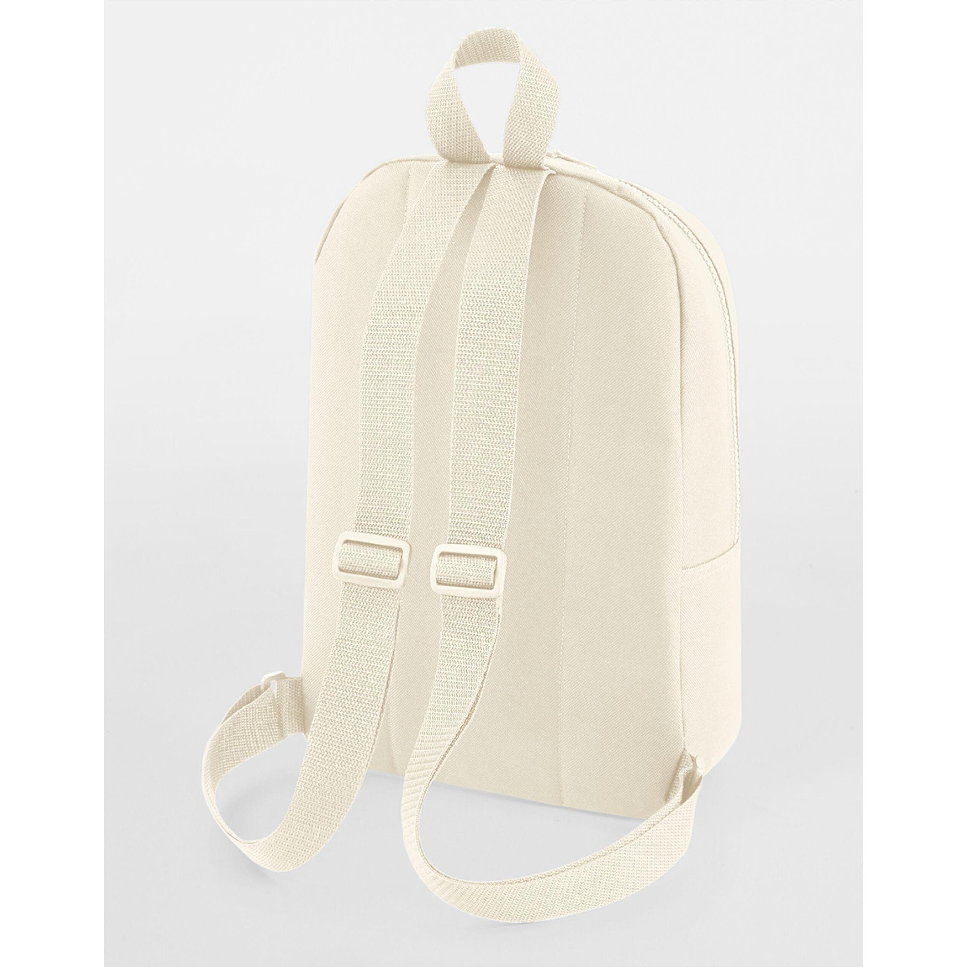 Natural - Side - Bagbase Mini Essential Backpack-Rucksack Bag