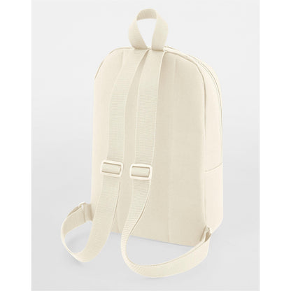Natural - Side - Bagbase Mini Essential Backpack-Rucksack Bag