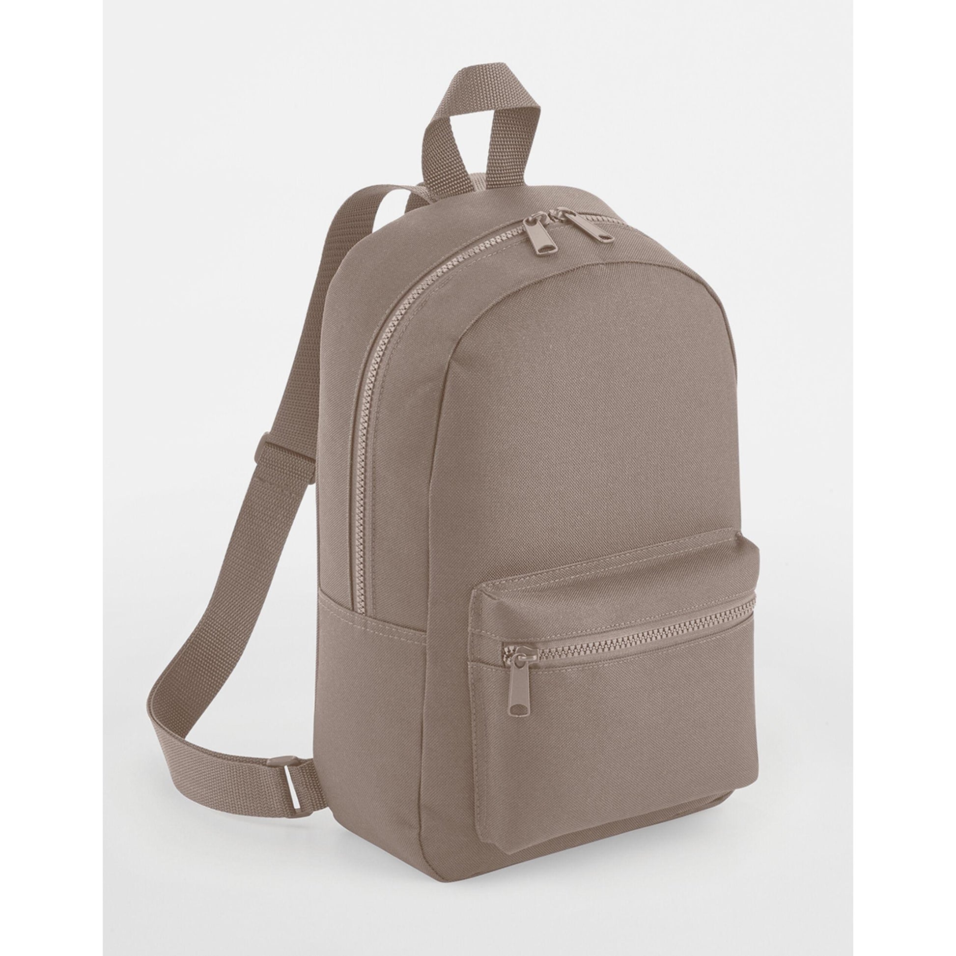 Mushroom - Back - Bagbase Mini Essential Backpack-Rucksack Bag
