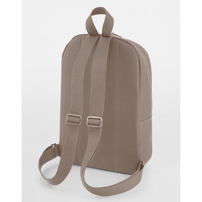 Mushroom - Side - Bagbase Mini Essential Backpack-Rucksack Bag