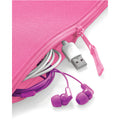 True Pink - Back - Bagbase Grab Zip Pocket Pouch Bag
