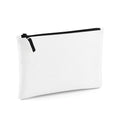 White-Black - Front - Bagbase Grab Zip Pocket Pouch Bag