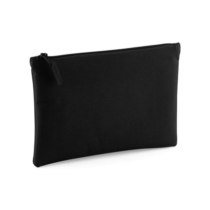Black - Front - Bagbase Grab Zip Pocket Pouch Bag