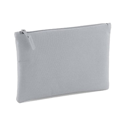 Light Grey - Front - Bagbase Grab Zip Pocket Pouch Bag