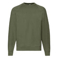 Classic Olive - Front - Fruit Of The Loom Mens Raglan Sleeve Belcoro® Sweatshirt