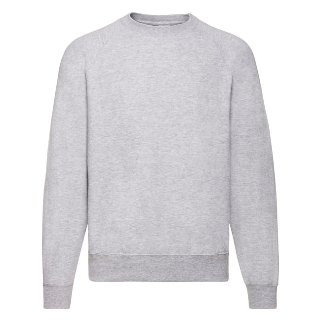 Heather Grey - Front - Fruit Of The Loom Mens Raglan Sleeve Belcoro® Sweatshirt