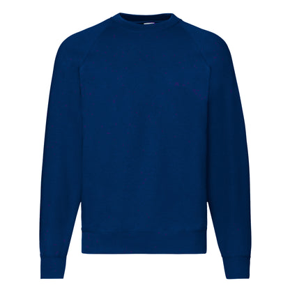 Navy - Front - Fruit Of The Loom Mens Raglan Sleeve Belcoro® Sweatshirt