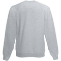 Heather Grey - Back - Fruit Of The Loom Mens Raglan Sleeve Belcoro® Sweatshirt