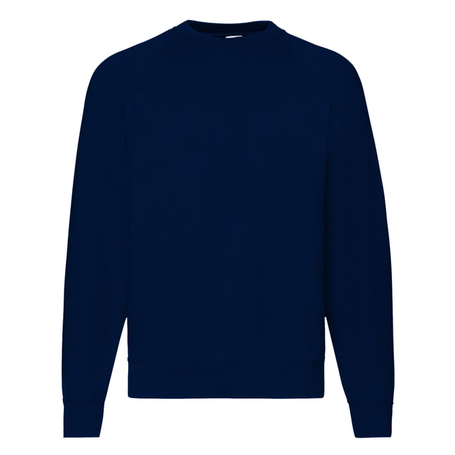 Deep Navy - Front - Fruit Of The Loom Mens Raglan Sleeve Belcoro® Sweatshirt