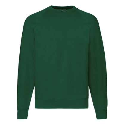 Bottle Green - Front - Fruit Of The Loom Mens Raglan Sleeve Belcoro® Sweatshirt