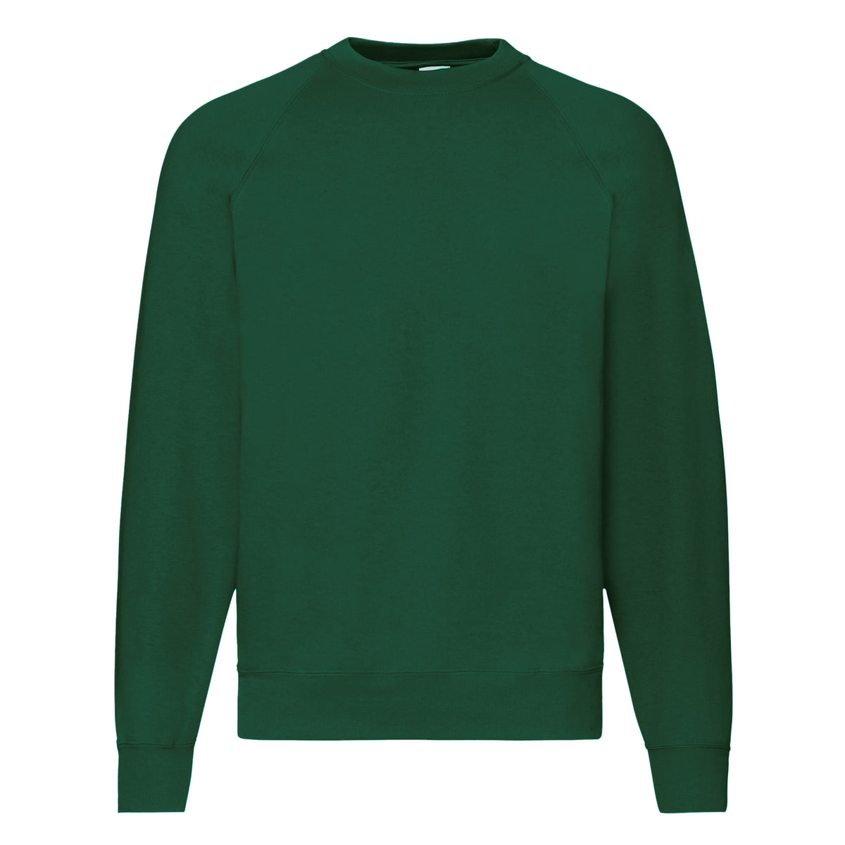 Bottle Green - Front - Fruit Of The Loom Mens Raglan Sleeve Belcoro® Sweatshirt