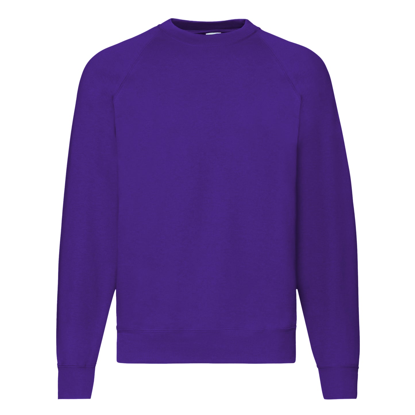 Purple - Front - Fruit Of The Loom Mens Raglan Sleeve Belcoro® Sweatshirt