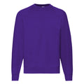 Purple - Front - Fruit Of The Loom Mens Raglan Sleeve Belcoro® Sweatshirt