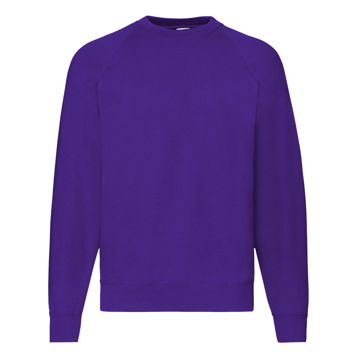 Purple - Front - Fruit Of The Loom Mens Raglan Sleeve Belcoro® Sweatshirt