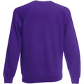 Purple - Back - Fruit Of The Loom Mens Raglan Sleeve Belcoro® Sweatshirt
