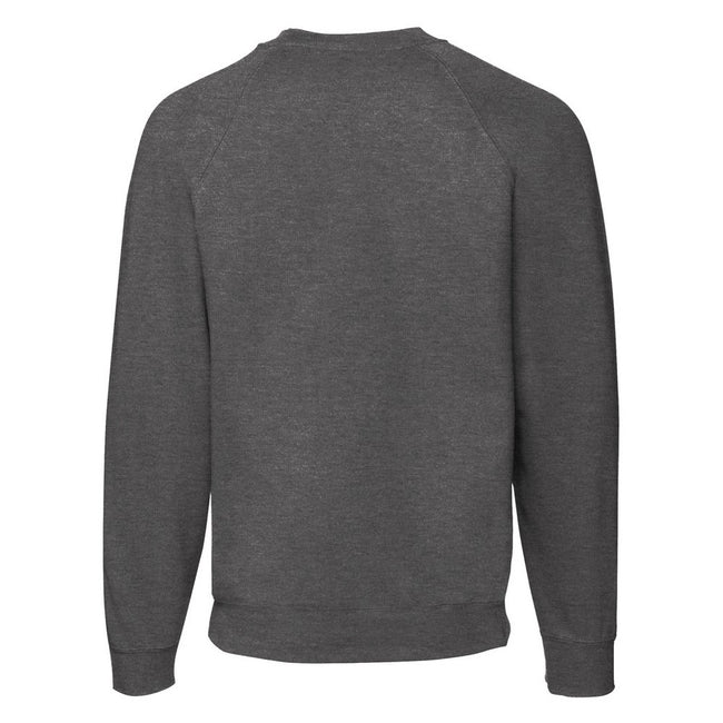 Dark Heather - Back - Fruit Of The Loom Mens Raglan Sleeve Belcoro® Sweatshirt