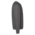 Dark Heather - Side - Fruit Of The Loom Mens Raglan Sleeve Belcoro® Sweatshirt