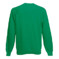 Heather Green - Back - Fruit Of The Loom Mens Raglan Sleeve Belcoro® Sweatshirt