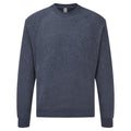 Heather Navy - Front - Fruit Of The Loom Mens Raglan Sleeve Belcoro® Sweatshirt