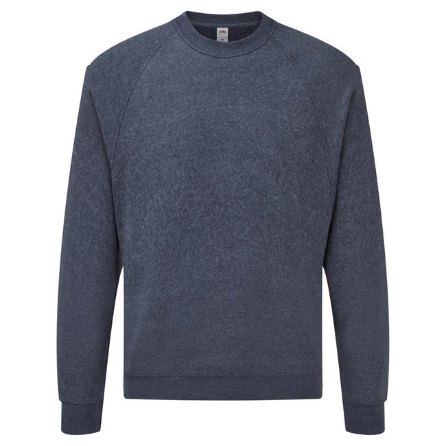Heather Navy - Front - Fruit Of The Loom Mens Raglan Sleeve Belcoro® Sweatshirt
