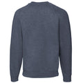Heather Navy - Back - Fruit Of The Loom Mens Raglan Sleeve Belcoro® Sweatshirt