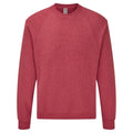 Heather Red - Front - Fruit Of The Loom Mens Raglan Sleeve Belcoro® Sweatshirt