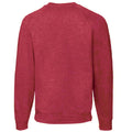Heather Red - Back - Fruit Of The Loom Mens Raglan Sleeve Belcoro® Sweatshirt