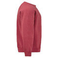 Heather Red - Side - Fruit Of The Loom Mens Raglan Sleeve Belcoro® Sweatshirt