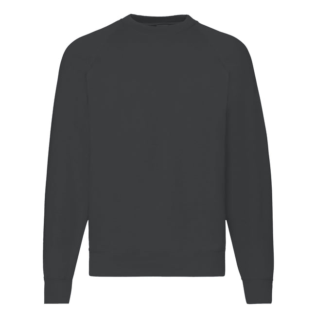 Light Graphite - Front - Fruit Of The Loom Mens Raglan Sleeve Belcoro® Sweatshirt