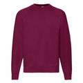 Burgundy - Front - Fruit Of The Loom Mens Raglan Sleeve Belcoro® Sweatshirt