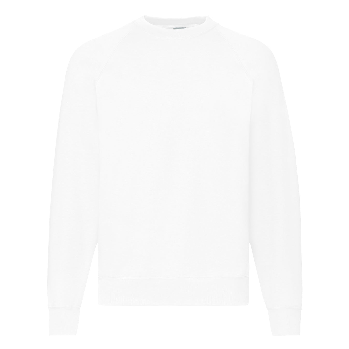White - Front - Fruit Of The Loom Mens Raglan Sleeve Belcoro® Sweatshirt