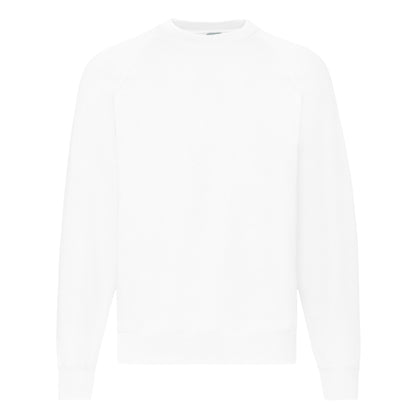 White - Front - Fruit Of The Loom Mens Raglan Sleeve Belcoro® Sweatshirt