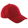 Classic Red - Front - Beechfield Unisex Authentic 6 Panel Baseball Cap