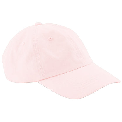 Pastel Pink - Front - Beechfield Unisex Low Profile 6 Panel Dad Cap