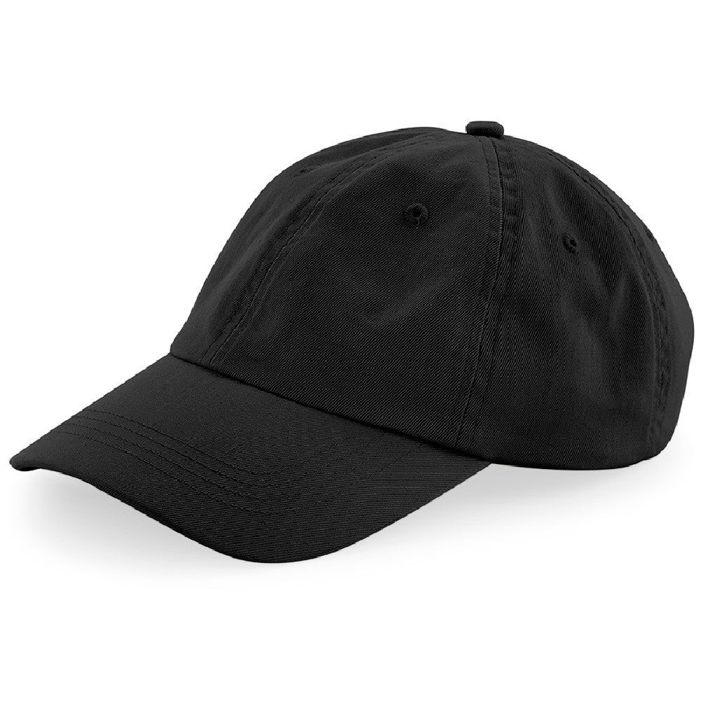 Black - Side - Beechfield Unisex Low Profile 6 Panel Dad Cap