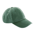 Vintage Bottle Green - Front - Beechfield Unisex Low Profile Vintage Denim-Look Cap