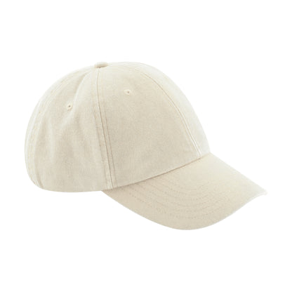 Vintage Sand - Front - Beechfield Unisex Low Profile Vintage Denim-Look Cap