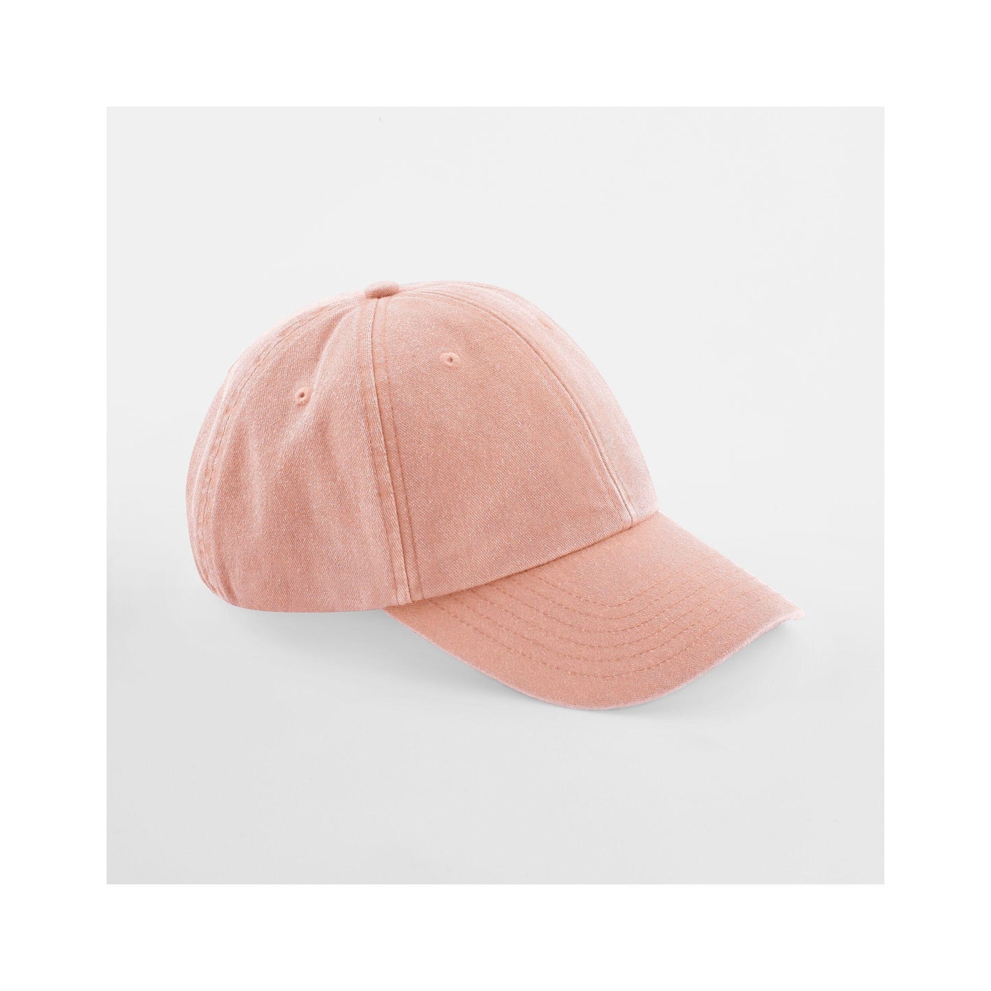 Peach - Front - Beechfield Unisex Low Profile Vintage Denim-Look Cap