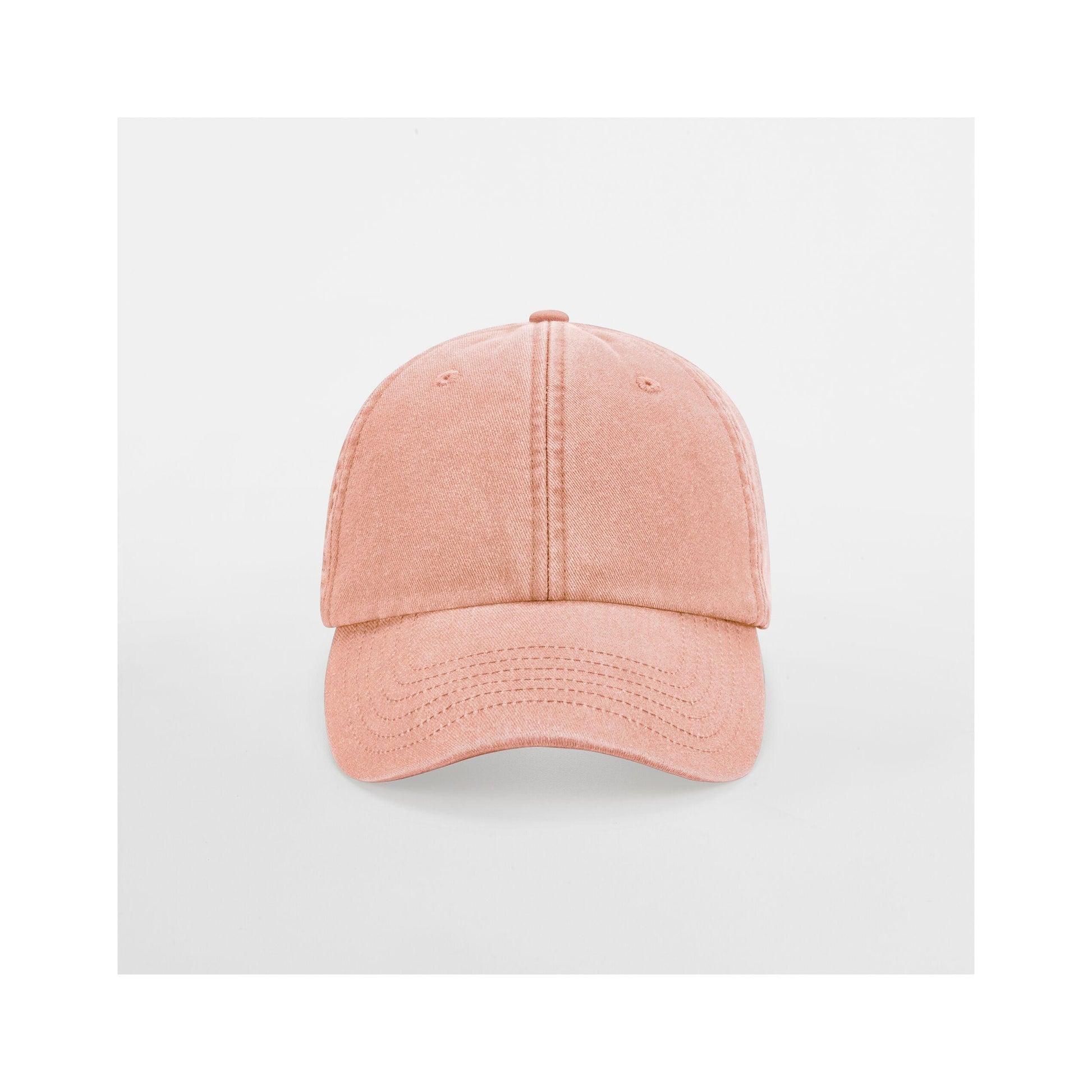 Peach - Back - Beechfield Unisex Low Profile Vintage Denim-Look Cap