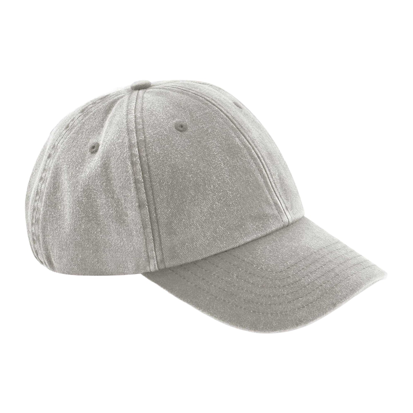 Vintage Grey - Front - Beechfield Unisex Low Profile Vintage Denim-Look Cap