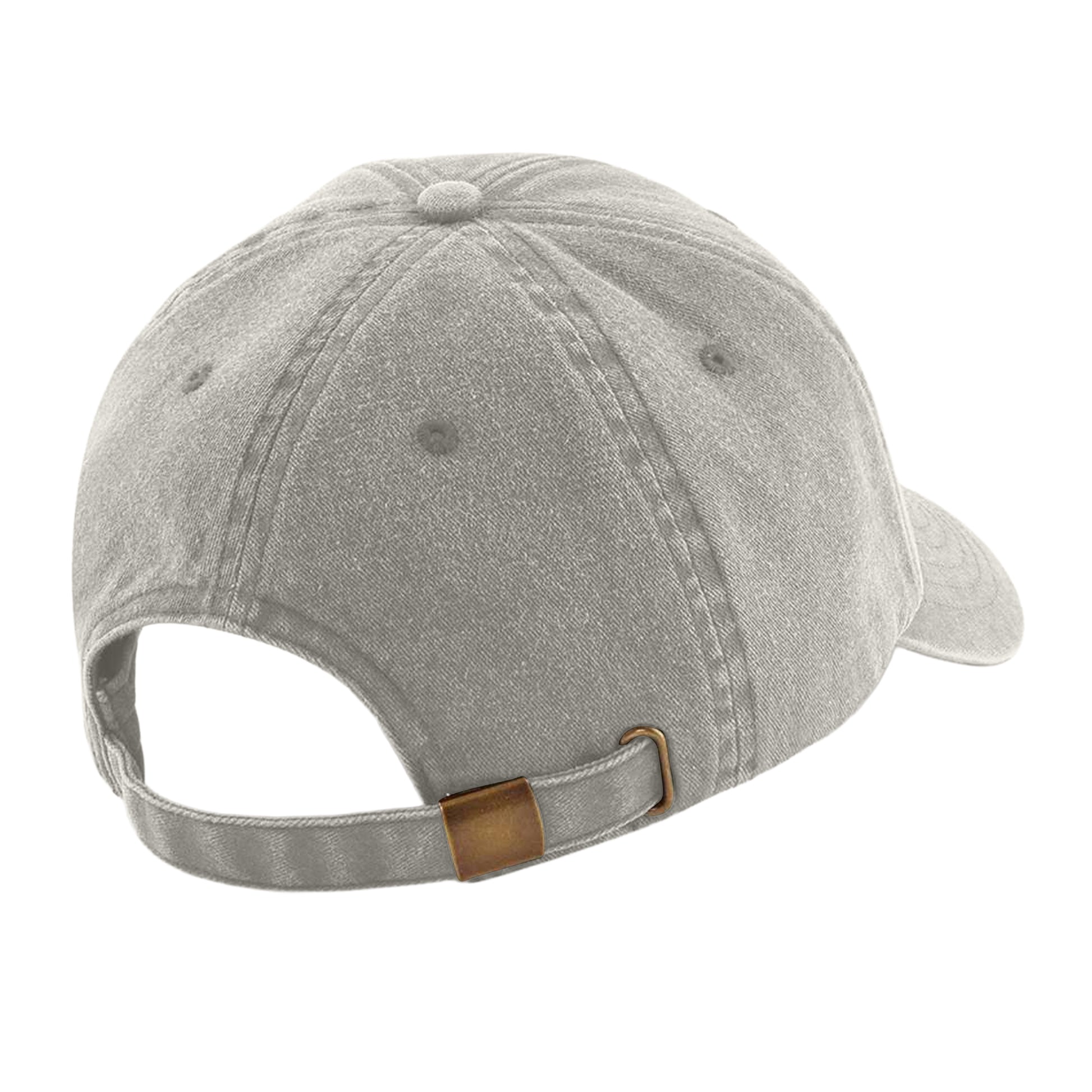 Vintage Grey - Back - Beechfield Unisex Low Profile Vintage Denim-Look Cap