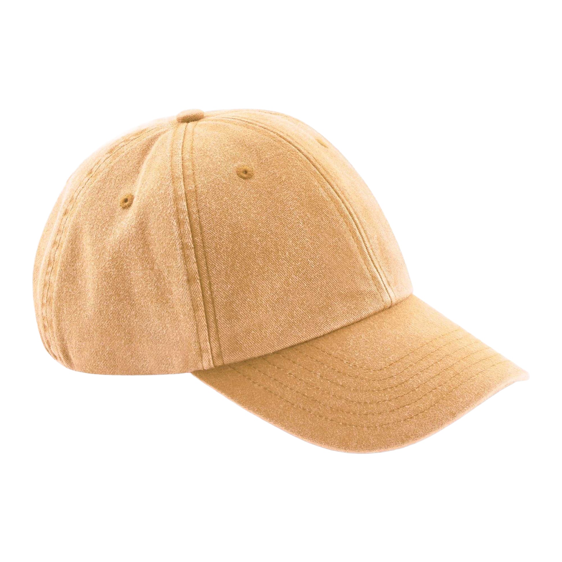 Peach - Lifestyle - Beechfield Unisex Low Profile Vintage Denim-Look Cap