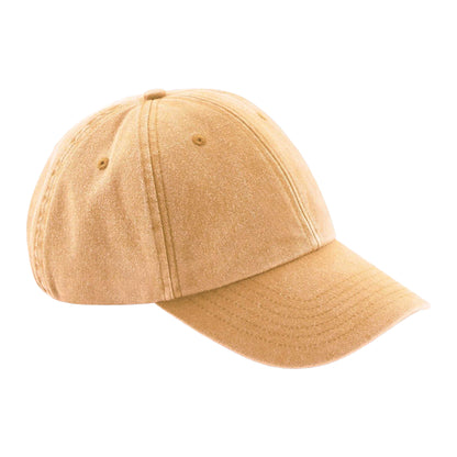 Peach - Lifestyle - Beechfield Unisex Low Profile Vintage Denim-Look Cap