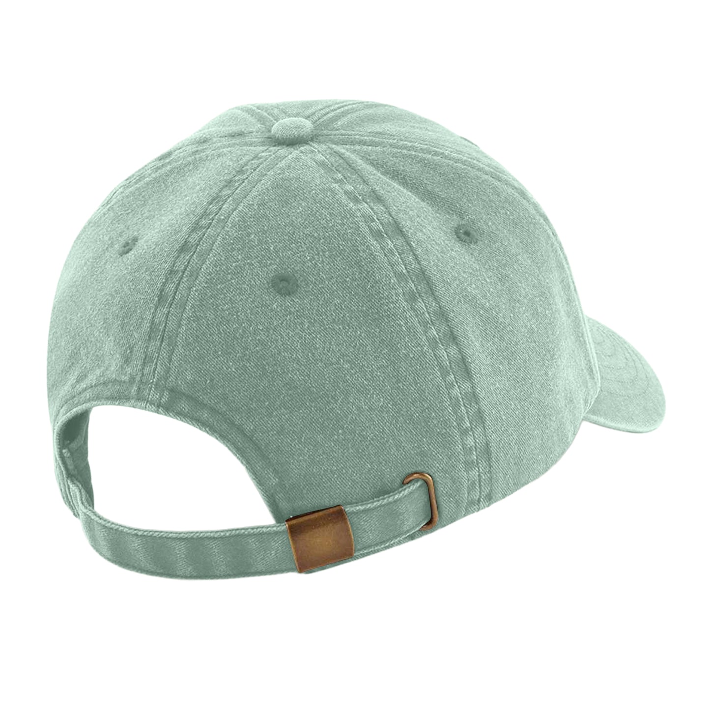 Vintage Sage Green - Back - Beechfield Unisex Low Profile Vintage Denim-Look Cap
