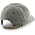 Vintage Olive - Back - Beechfield Unisex Low Profile Vintage Denim-Look Cap