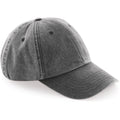 Vintage Black - Front - Beechfield Unisex Low Profile Vintage Denim-Look Cap