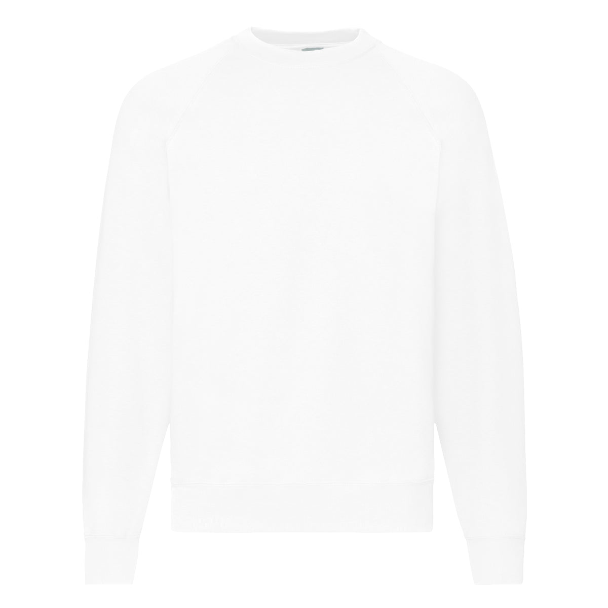 White - Front - Fruit Of The Loom Mens Raglan Sleeve Belcoro® Sweatshirt