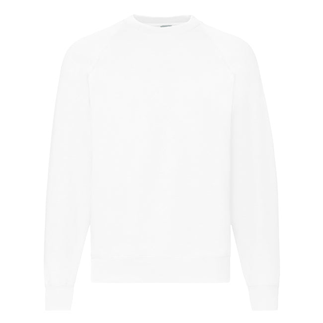 White - Front - Fruit Of The Loom Mens Raglan Sleeve Belcoro® Sweatshirt