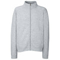 Heather Grey - Front - Fruit Of The Loom Mens Full Zip Sweat Jacket